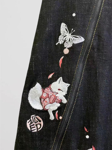 新品特価★今昔こんじゃくデニムスカートALL刺繍レース付S1 今昔 KJ-29281 こんじゃく ALL刺繡デニムスカート | 【公式】参丸一
