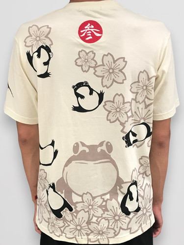 ○参丸一 SM-50078 -65 サンマルイチ『桜乱れ蛙』半袖Tシャツ