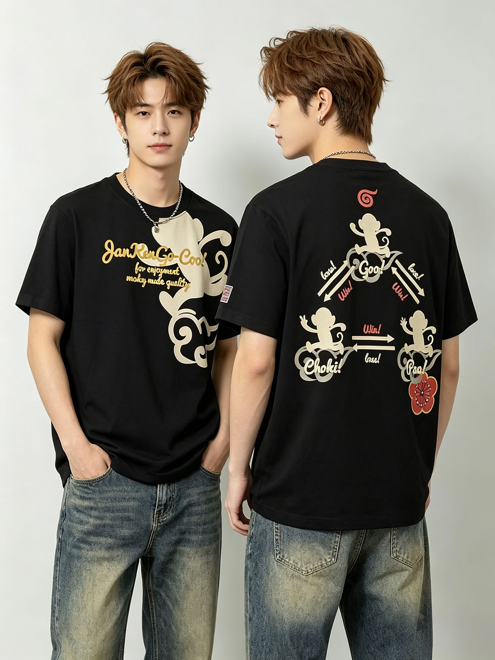 縮圖：悟空本舗  LG-5912  -80  GO-COO!!! 『じゃんけん GO-COO!!!】半袖 Tシャツ