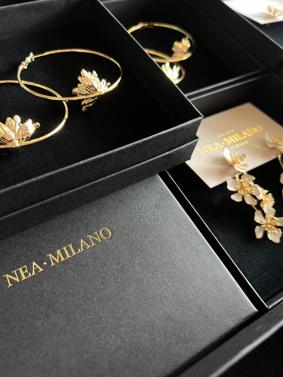 bridal statement accessories in luxury packaging