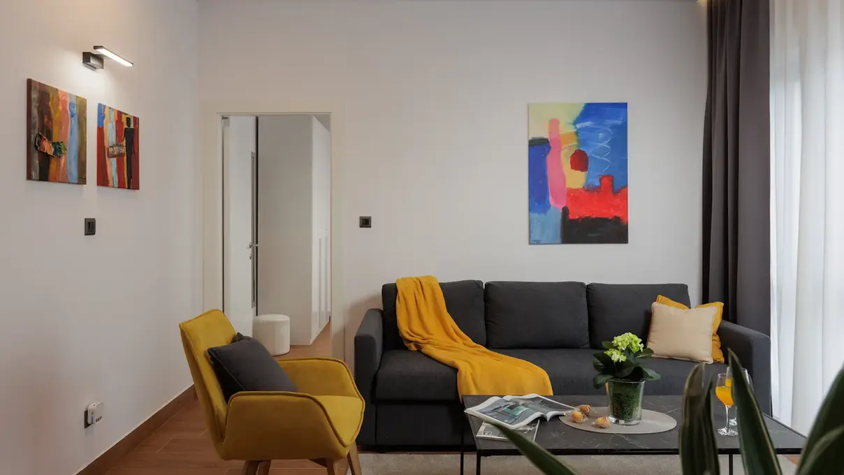 Living room from another angle in Terra 5 Deluxe apartment, Rijeka