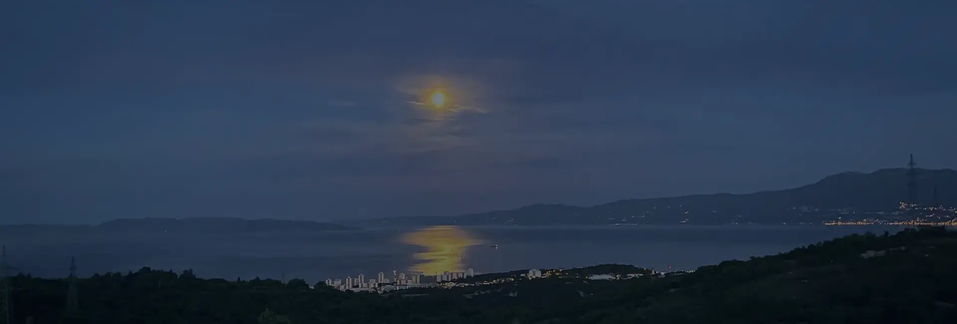 moonlight above Kvarner Bay