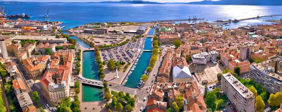 aerial view of parking in rijeka