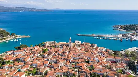 Beautiful Adriatic coastline and beaches on Krk Island near Rijeka