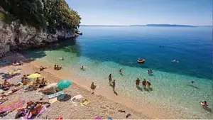 Beach and seaside promenade near Rijeka