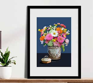 Summer flowers in a tin