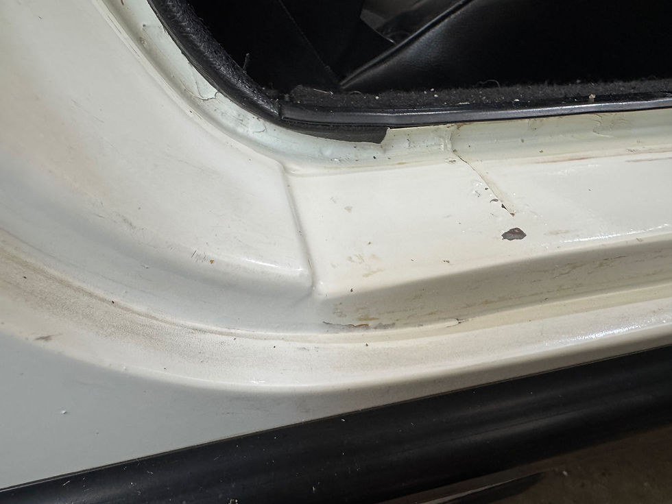 Once the old glue was off I could install the sill plate and door seal. 