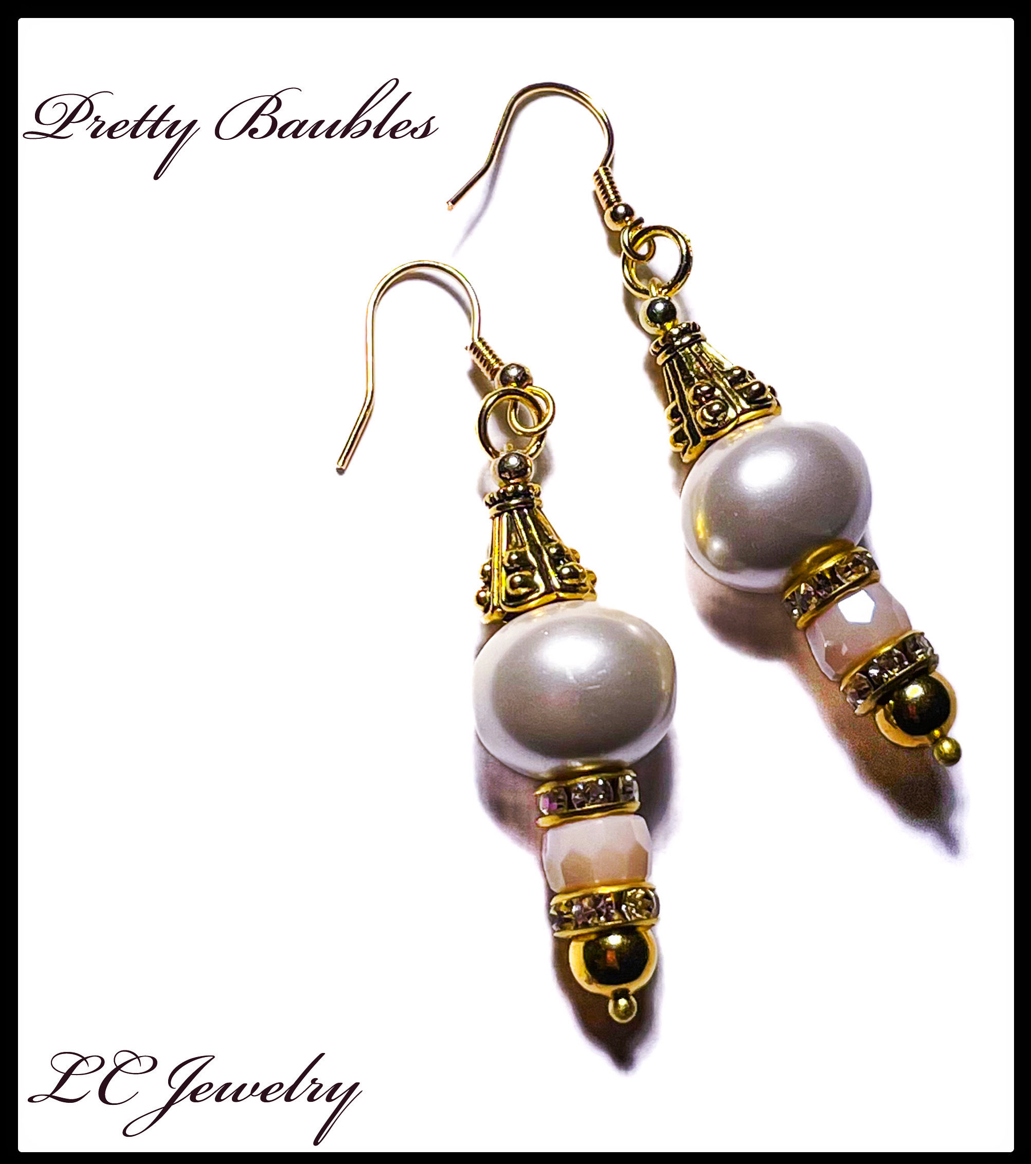 Gold and Pearl Earrings