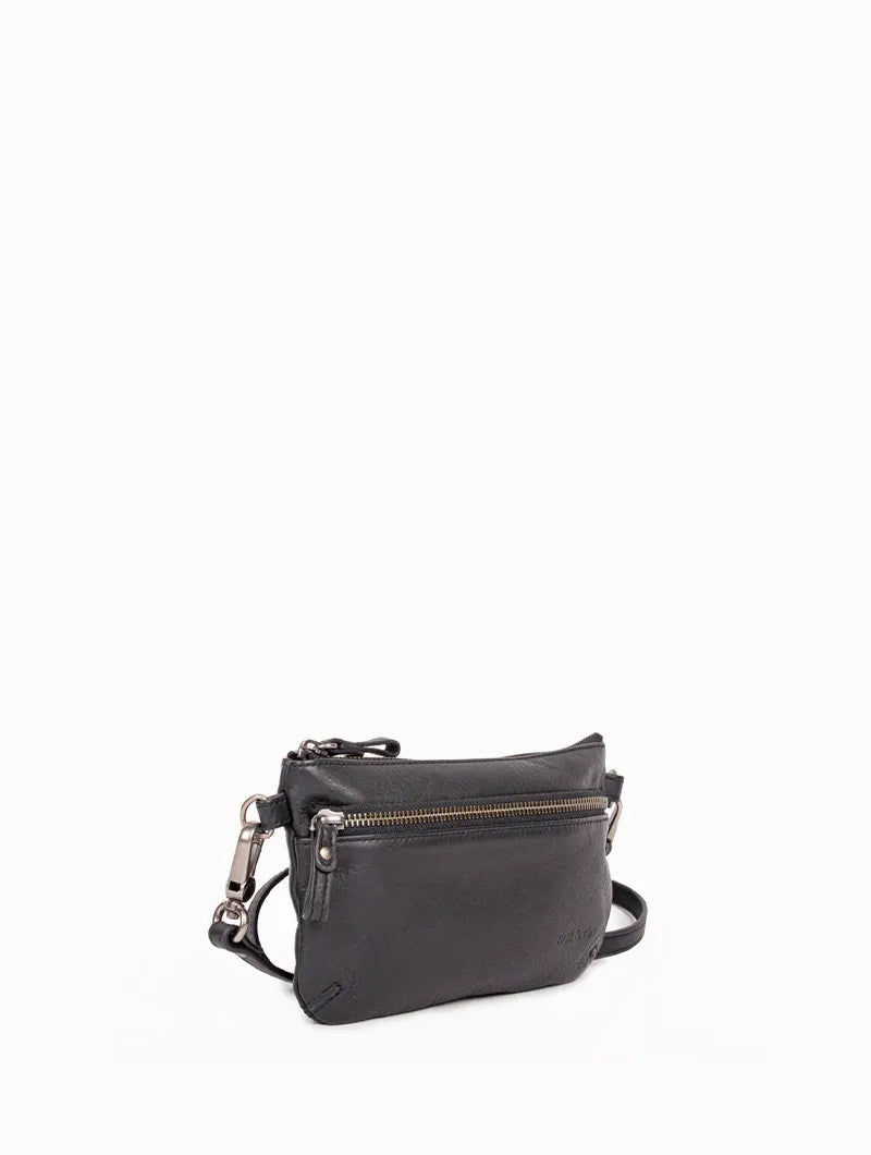 Miniature : Petit sac en cuir "Vicky", noir