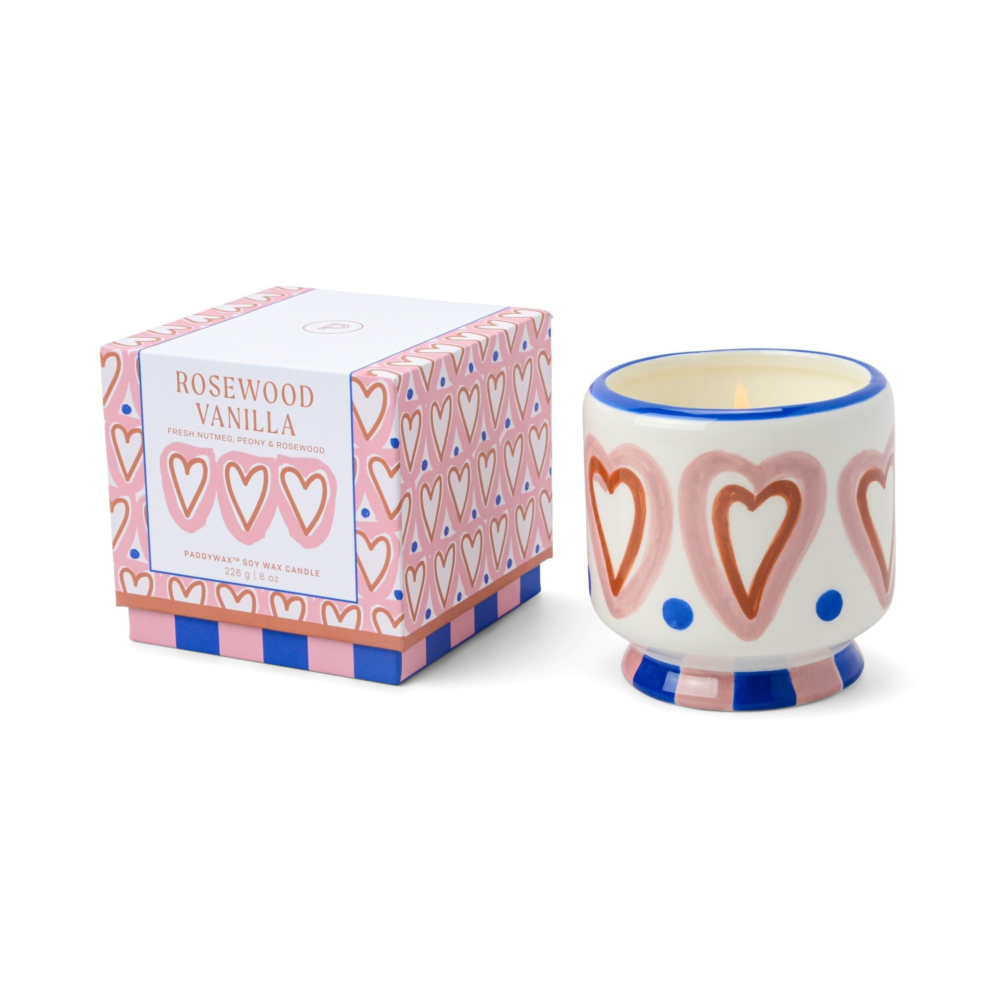 Bougie parfumée, rose & vanille