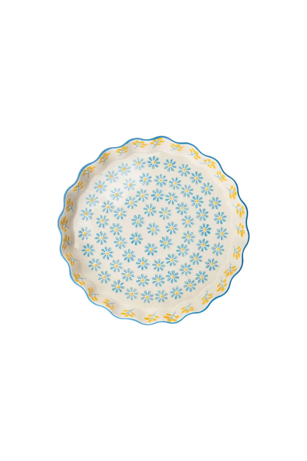 Plat à tarte bleu