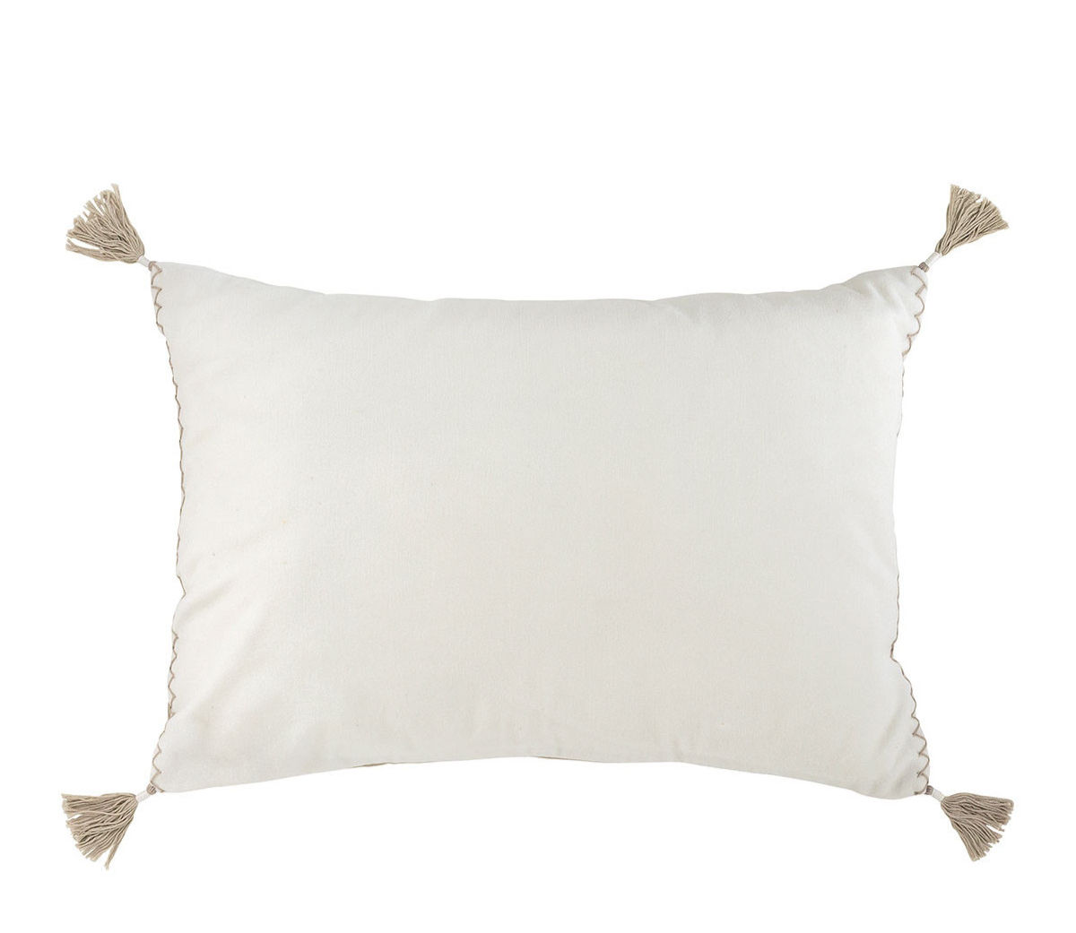 Coussin velours, blanc