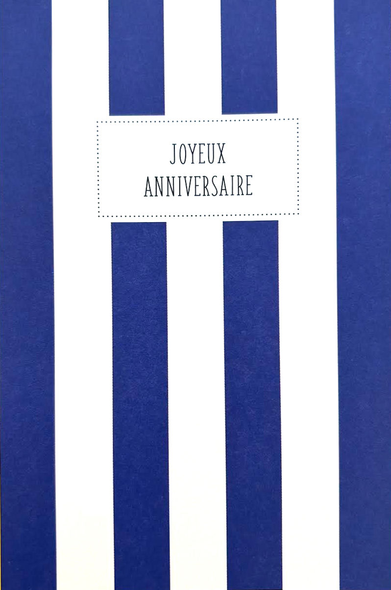 Carte double et enveloppe, birthday