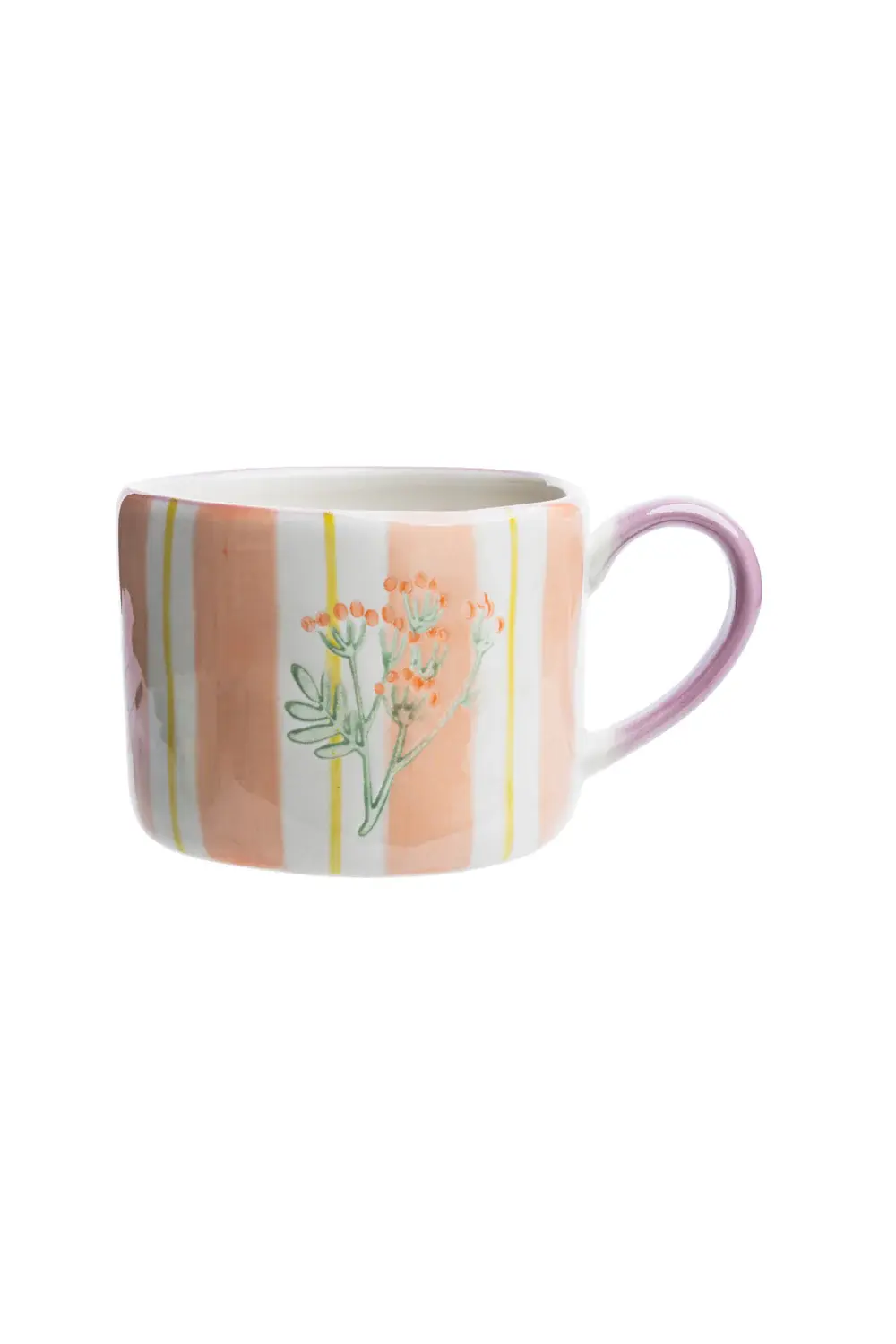 Tasse fleurie rose