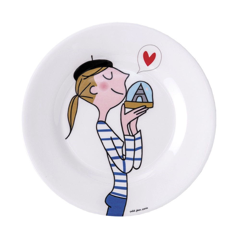 Assiette Paris, blanc