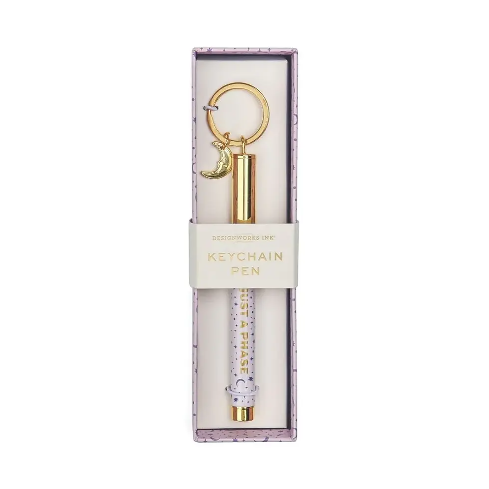 Porte-clefs stylo, lune