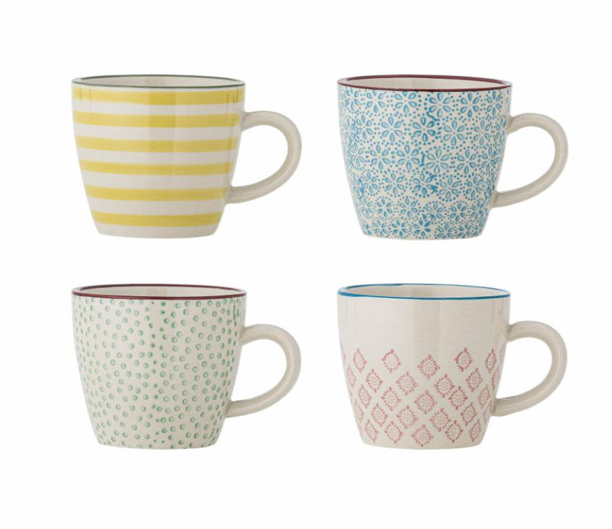 Set de 4 tasses pastel