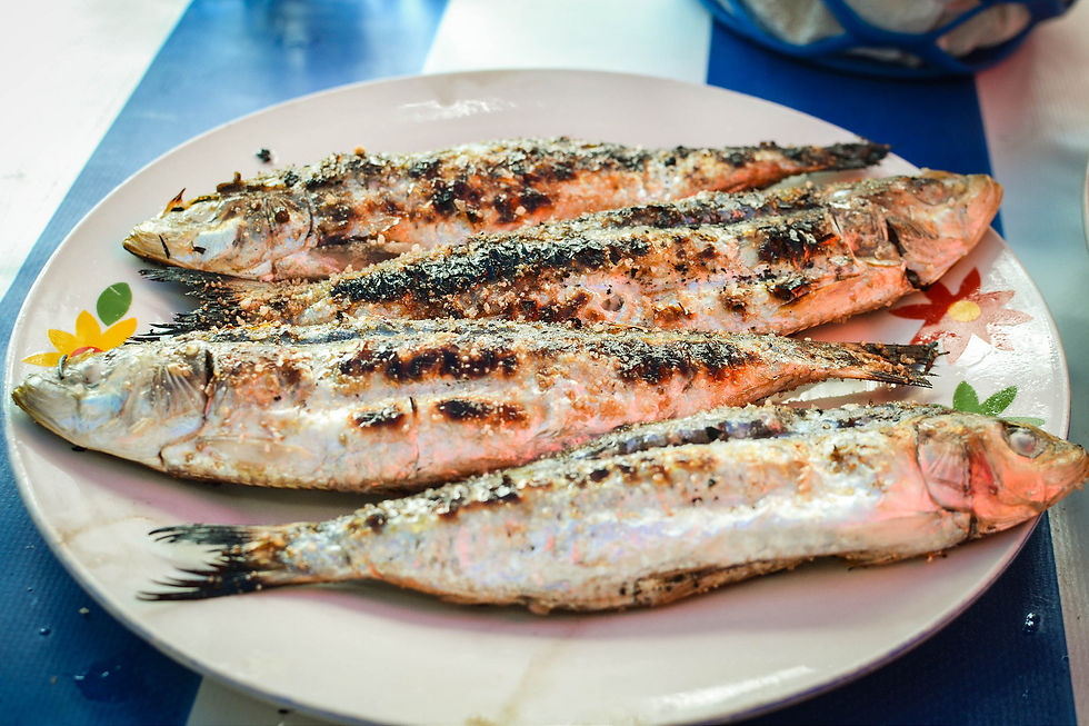 a delicious plate of Moroccan sardines