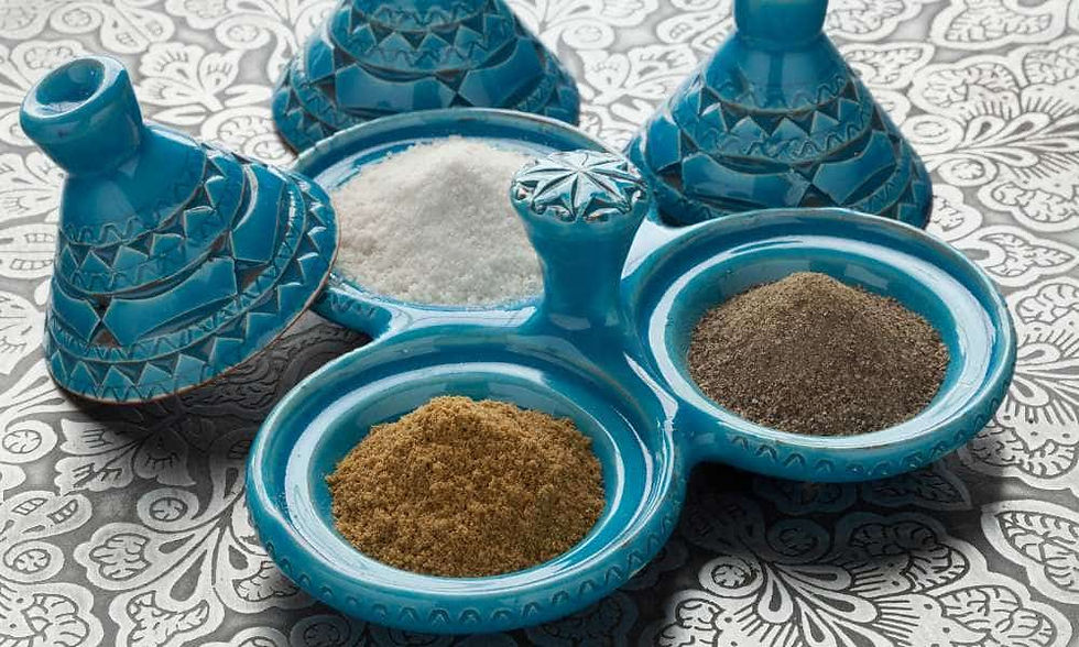 a blend of aromatic spice commonly used in Moroccan cuisine