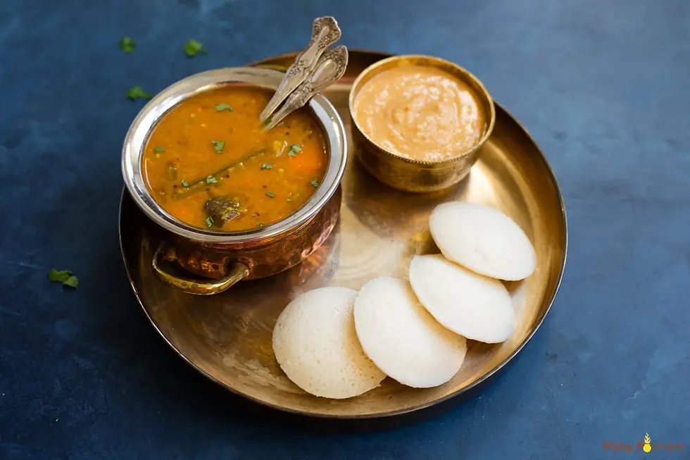 The idlis are soft and fluffy, the sambar is tangy and savory, and the chutneys provide a burst of freshness.