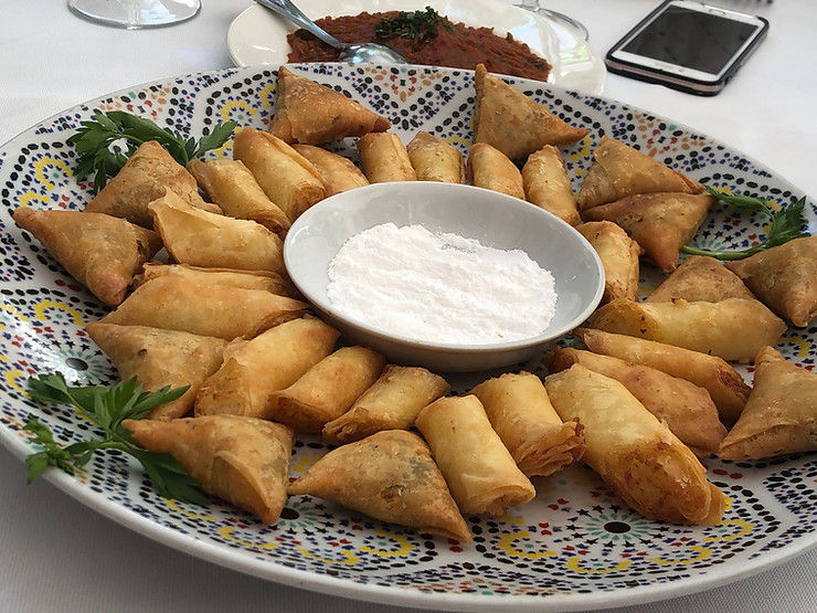 Moroccan salty briwates, a delicious traditional appetizer
