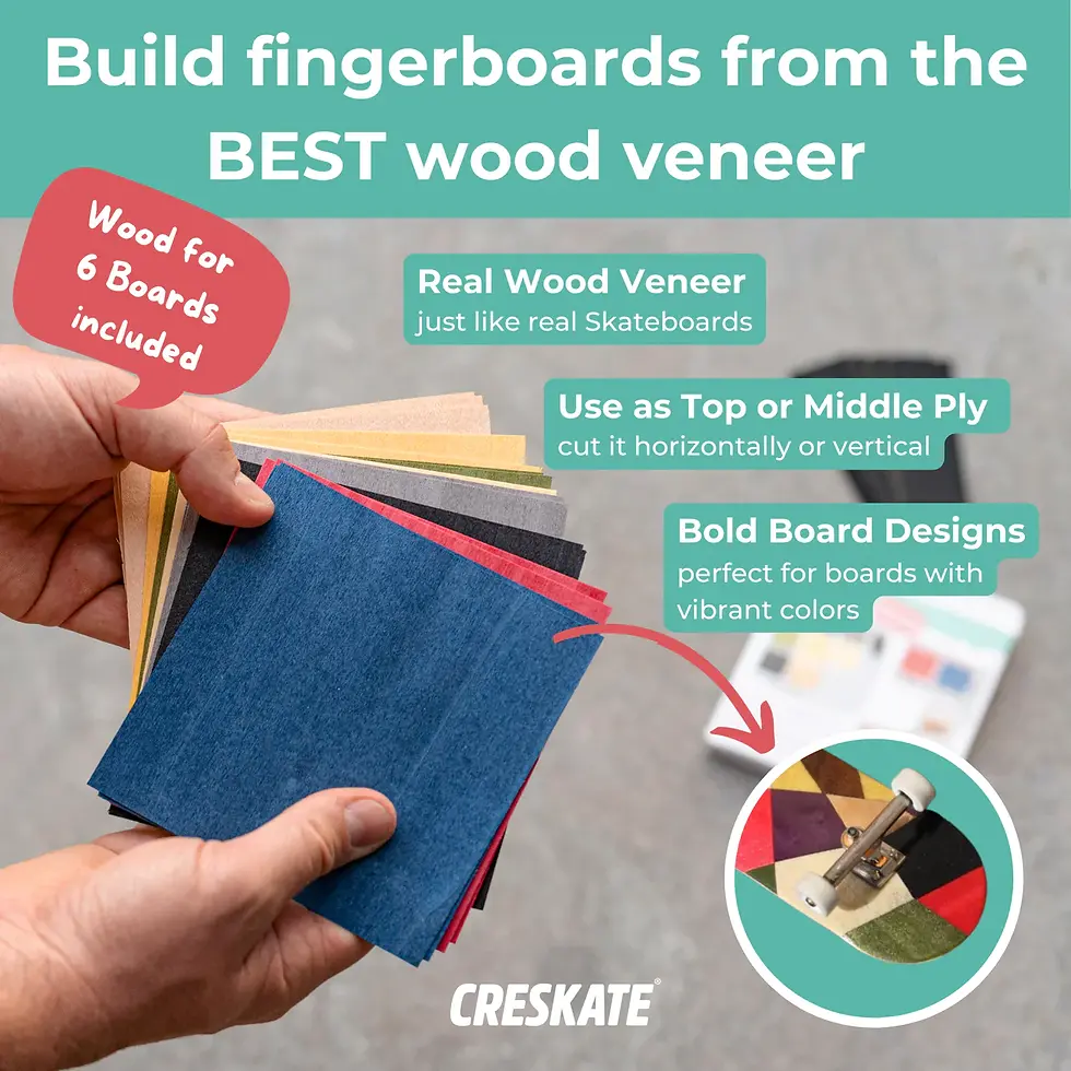 Thumbnail: Create  Your Skate BOARD VENEER - 6 BOARDS  Premium Wood for Your Finest