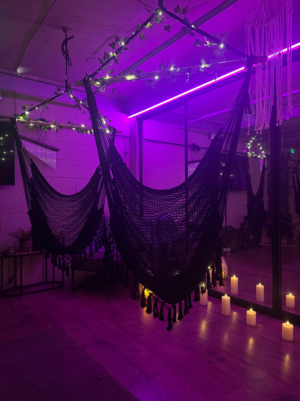The Night's Temple: A Suspended Sacred Cacoon Basked in Crystal Sound Healing