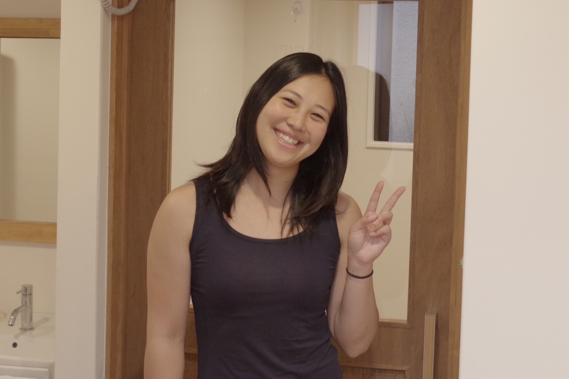 Guest smile at HOSTEL Ebi