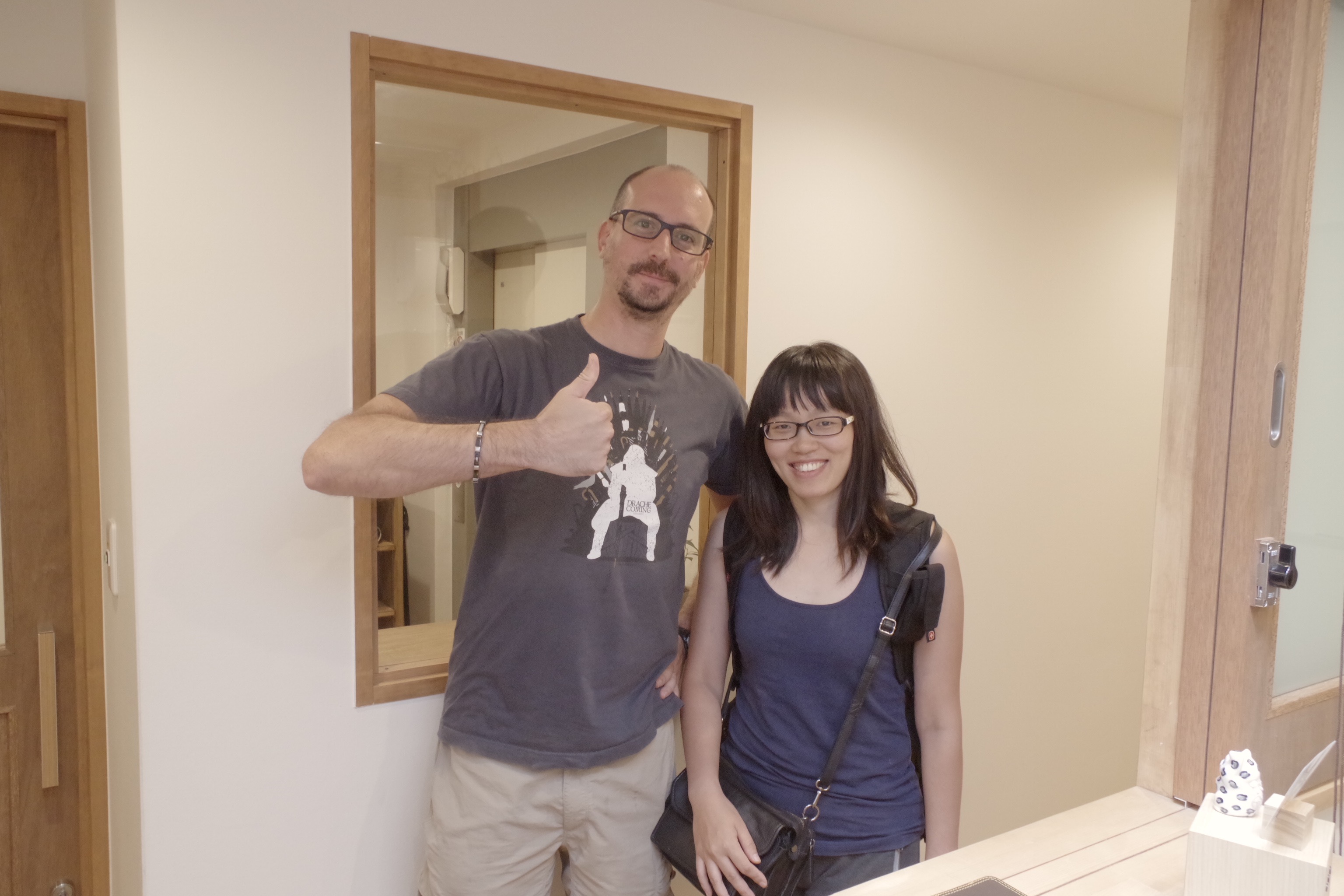 Guest smile at HOSTEL Ebi