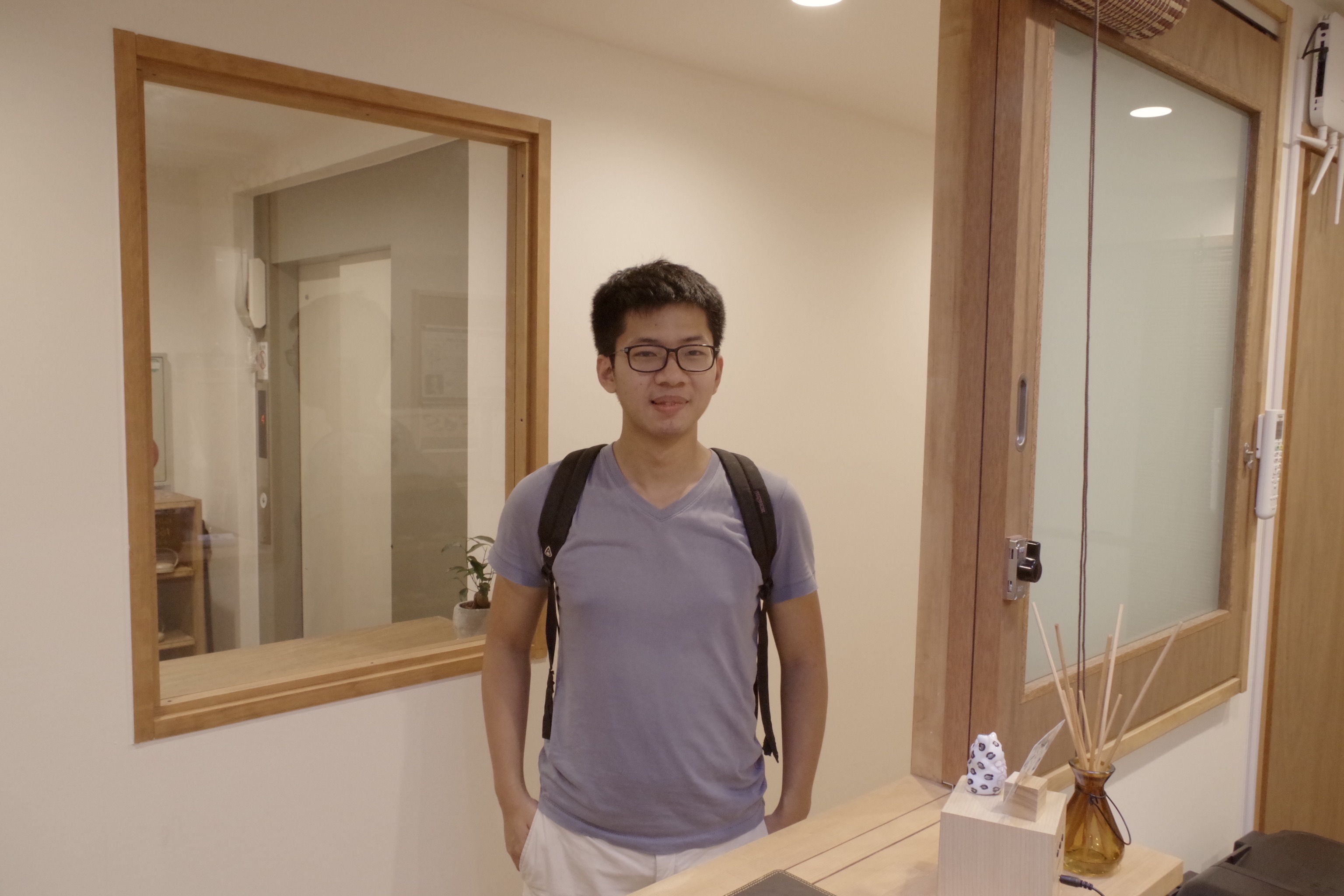 Guest smile at HOSTEL Ebi