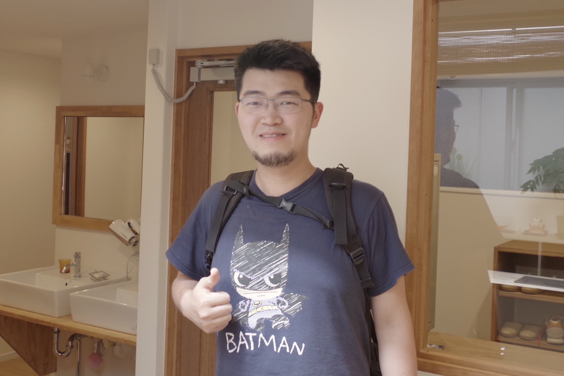 Guest smile at HOSTEL Ebi