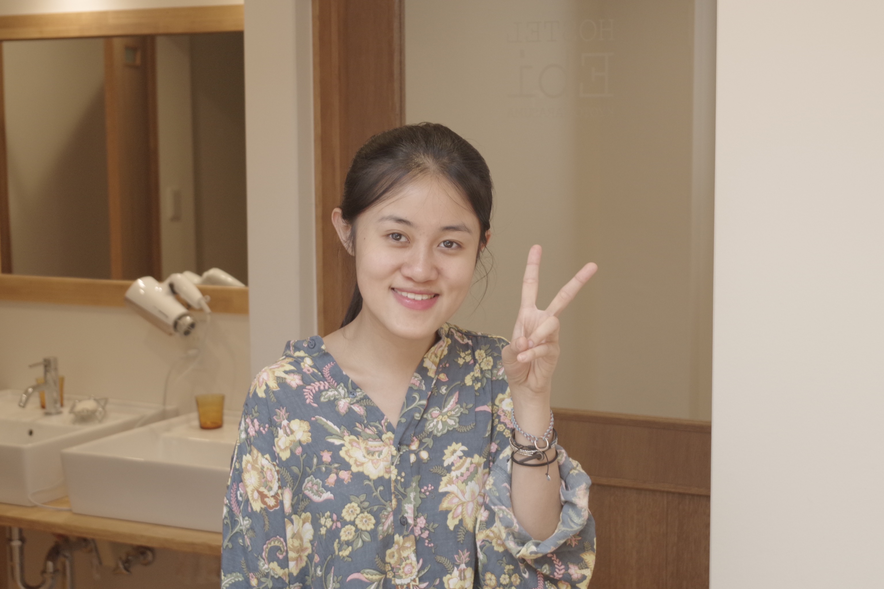 Guest smile at HOSTEL Ebi