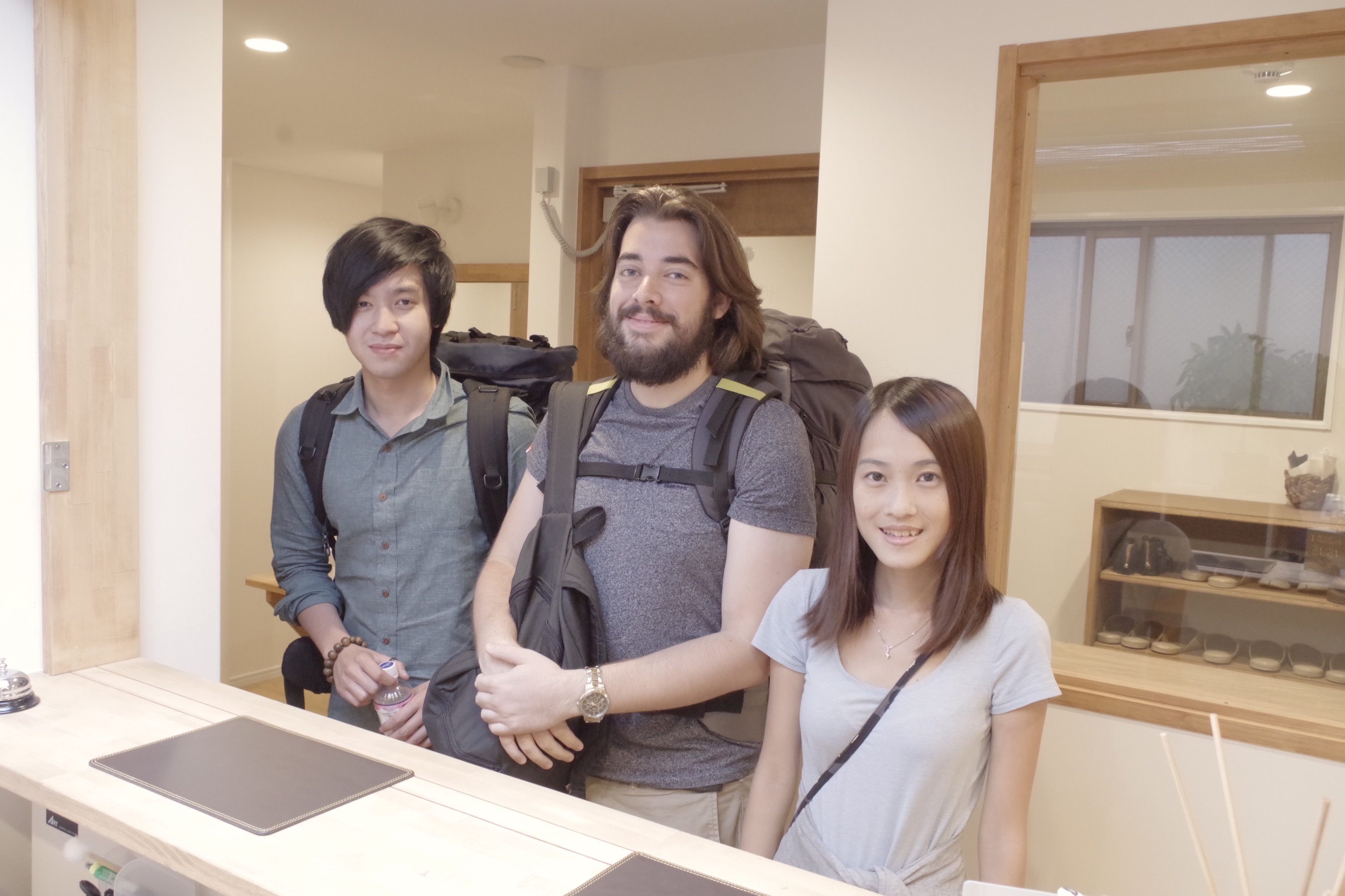 Guest smile at HOSTEL Ebi