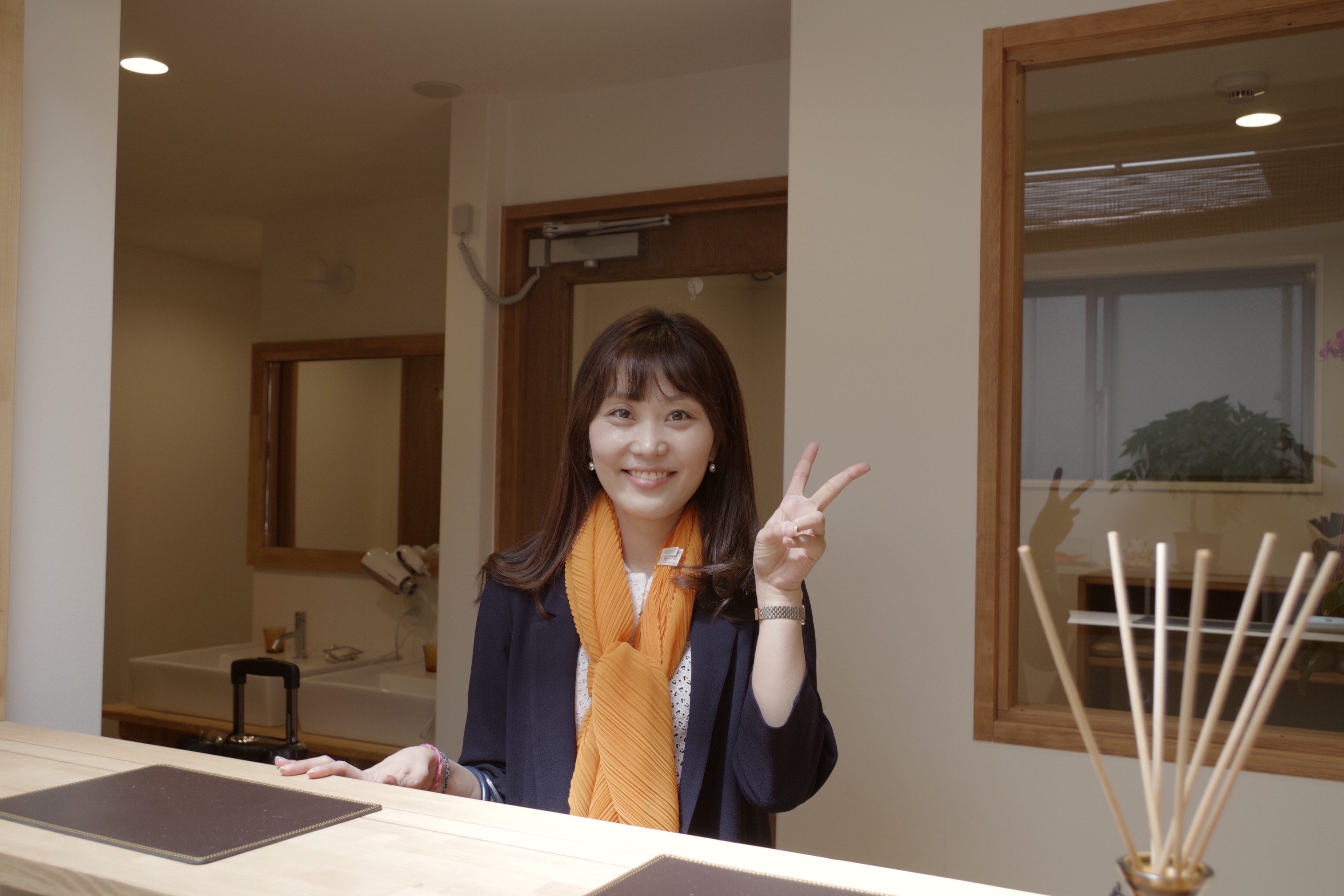Guest smile at HOSTEL Ebi