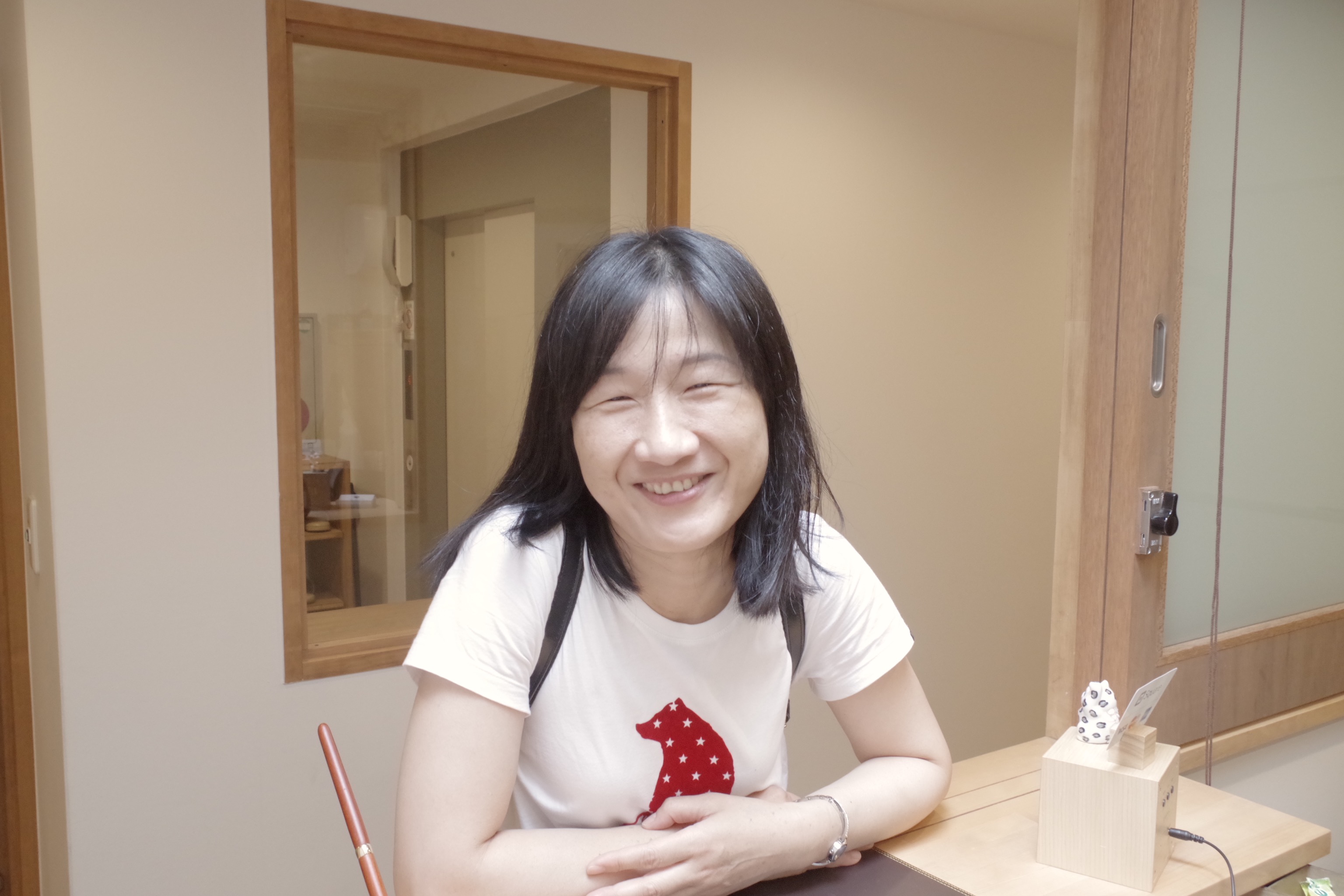 Guest smile at HOSTEL Ebi