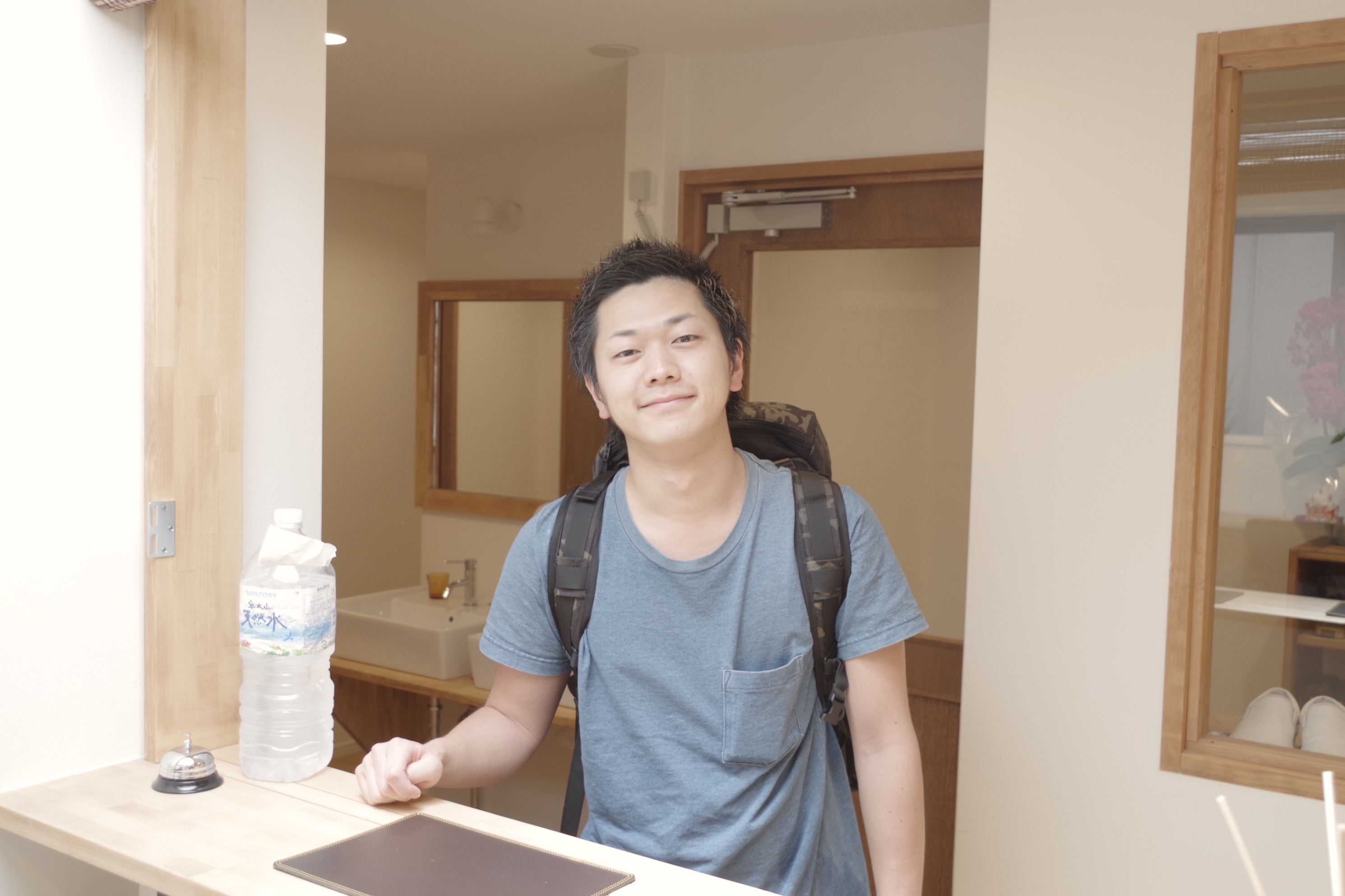 Guest smile at HOSTEL Ebi