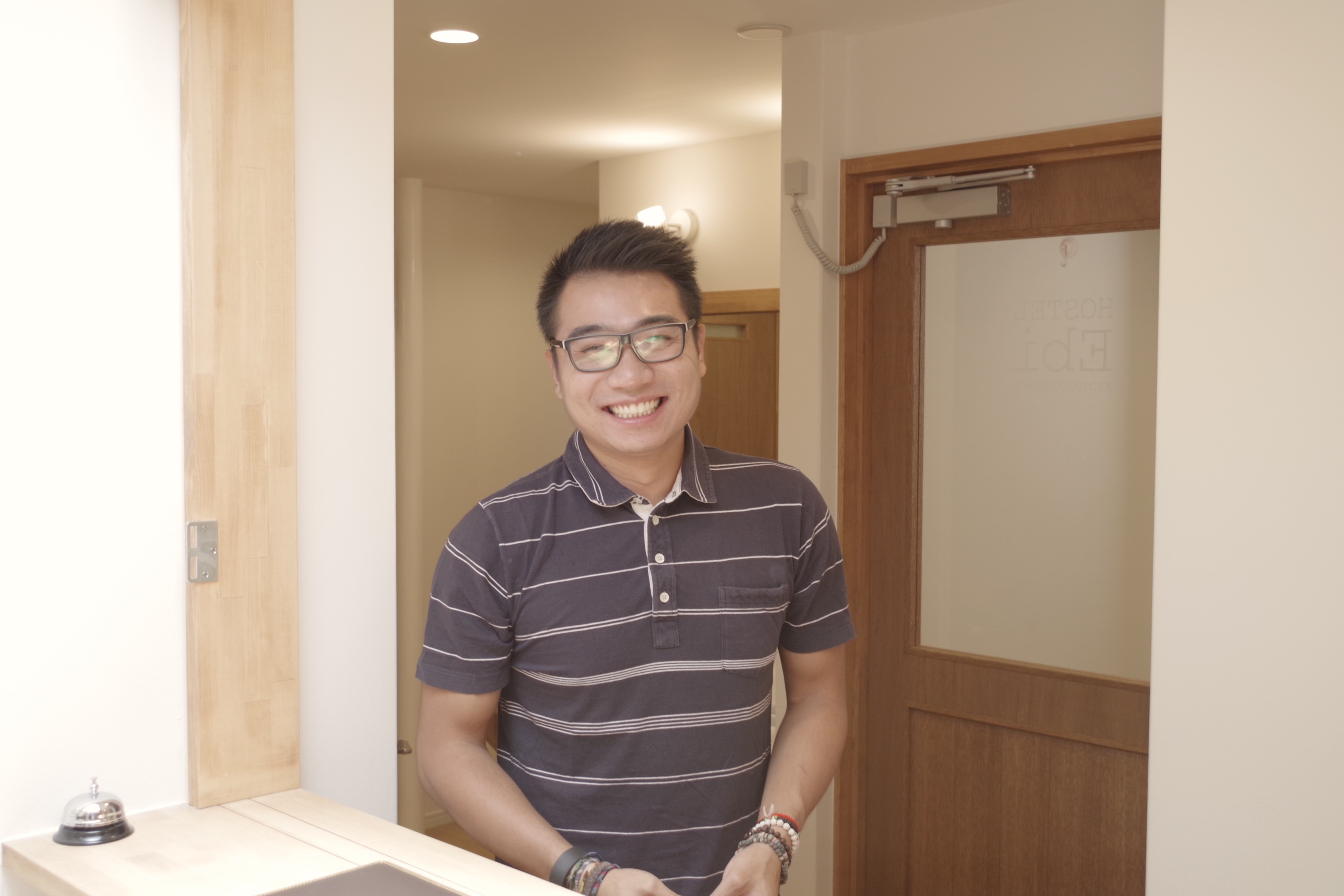 Guest smile at HOSTEL Ebi