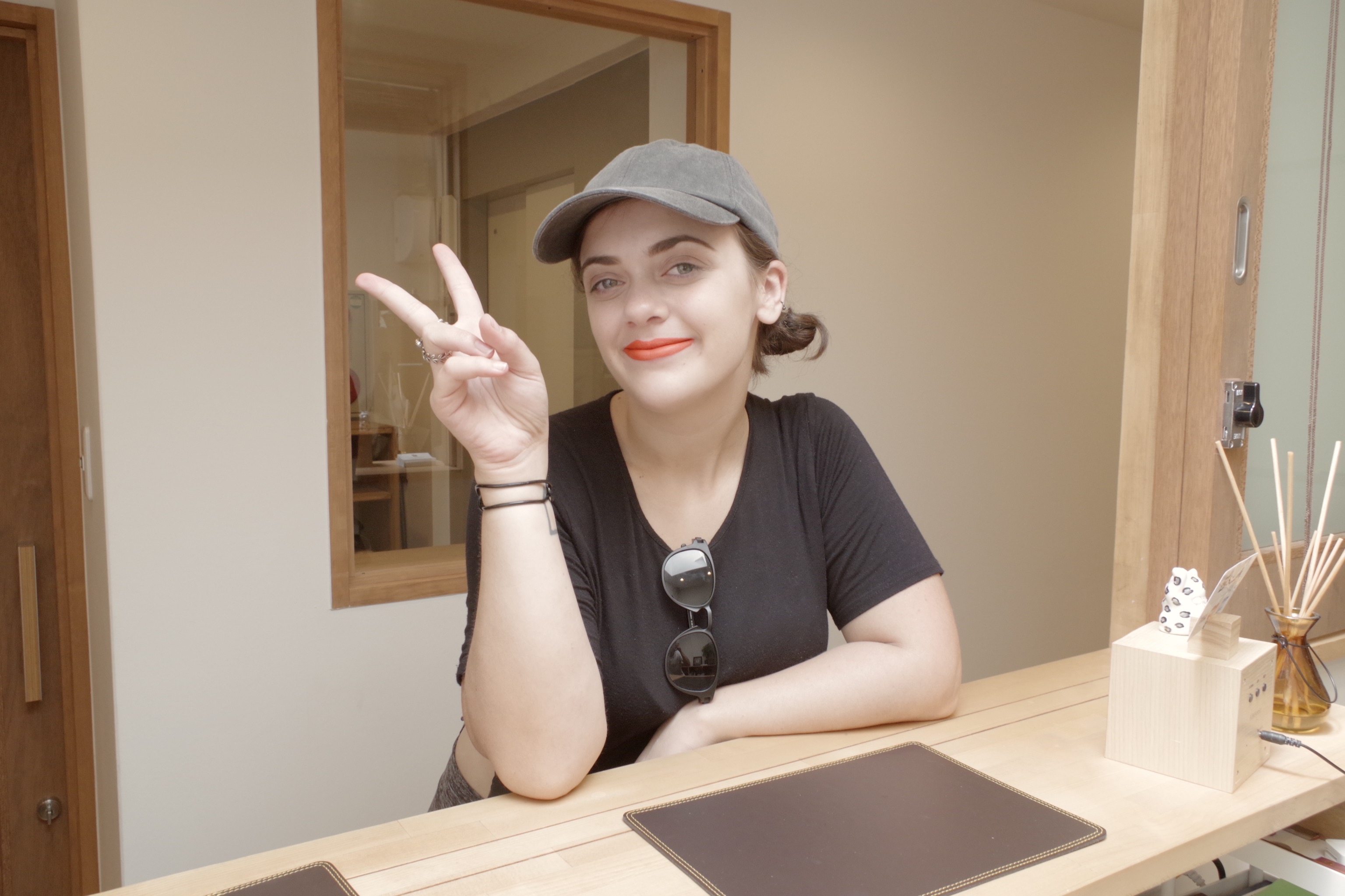 Guest smile at HOSTEL Ebi
