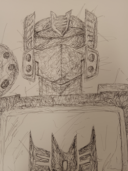 Scribble Drawing of Soundwave