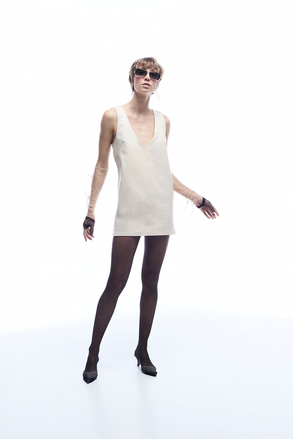 Thumbnail: "RAÍCES" LEATHER MINI DRESS
