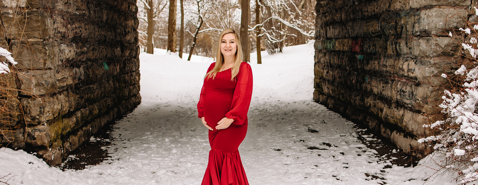 buffalo ny maternity photo at Delaware park