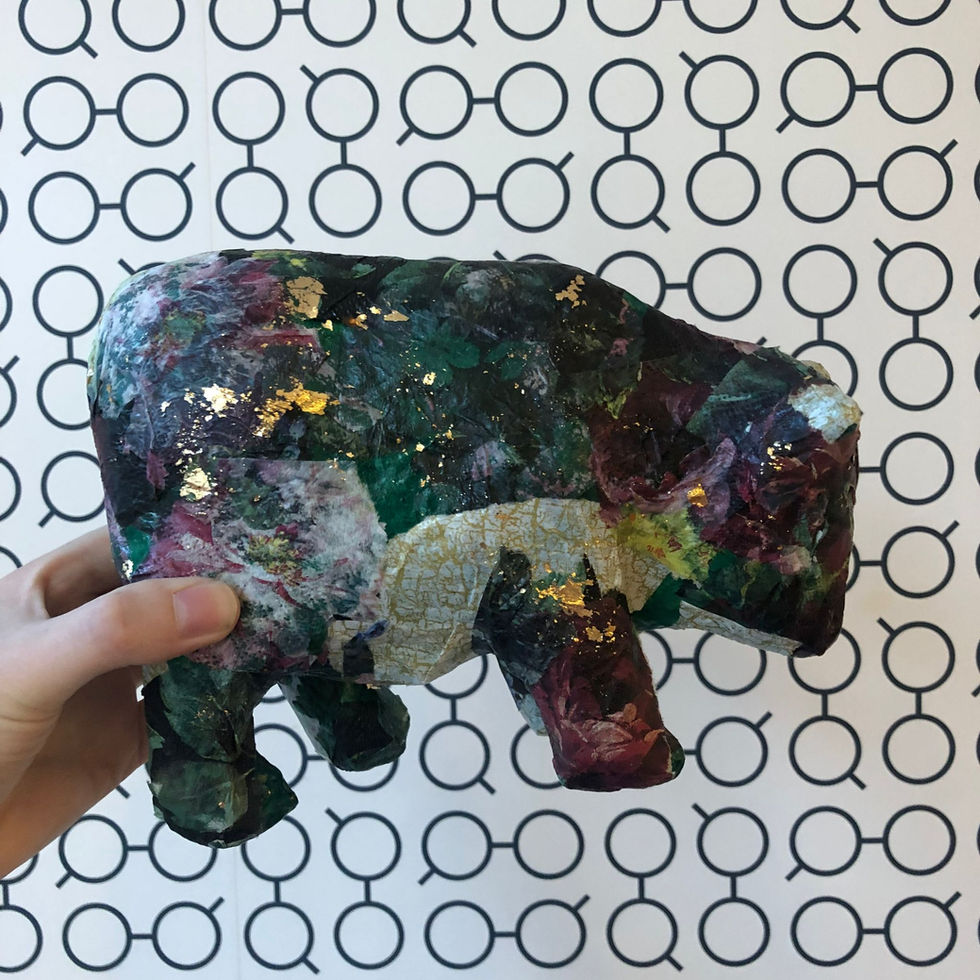 decoupage bull cow