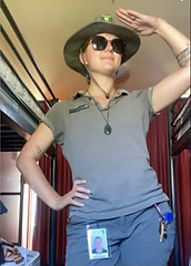Emily Jupp working as a marine ranger for the Department of Conservation at Goat Island Marine Reserve