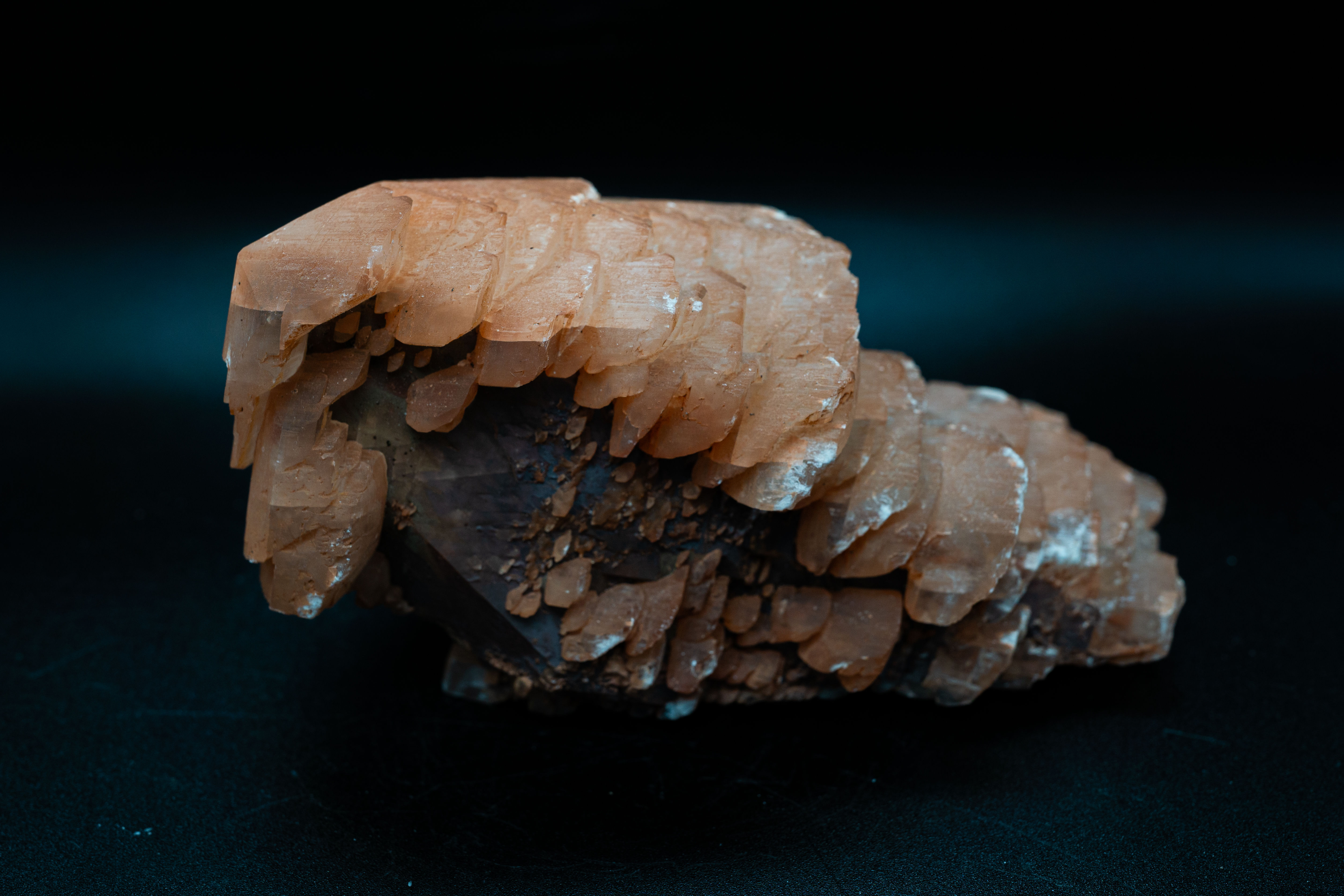 Orange Mushroom Pagoda Calcite Crystal Daye Mine Hubei
