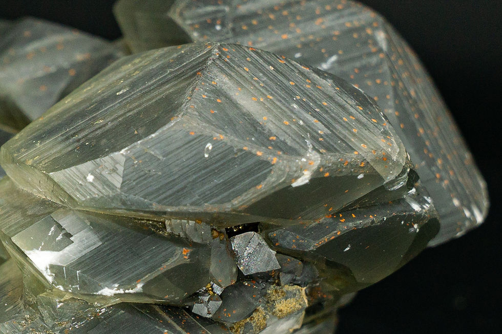 Thumbnail: UV-Reactive Large UFO Calcite Yellow & Green ChenZhou Mine Hunan