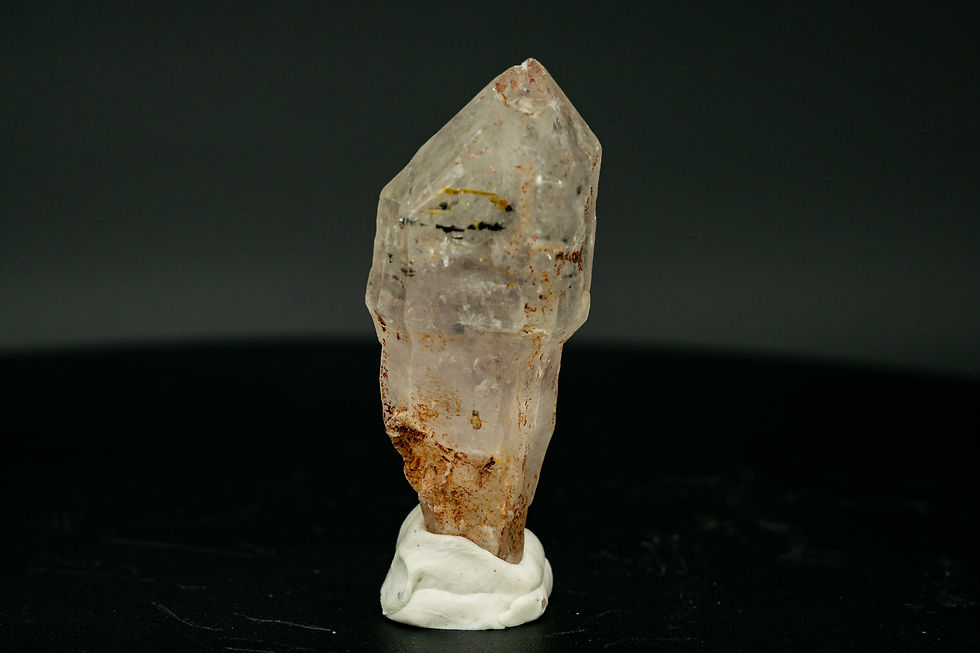 Thumbnail: UV-Reactive Petroleum Crystal Quartz Scepter Brazil