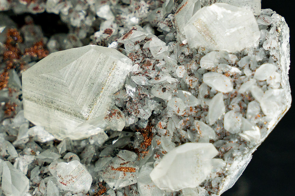Thumbnail: Red Chalcopyrite on Calcite Hubei