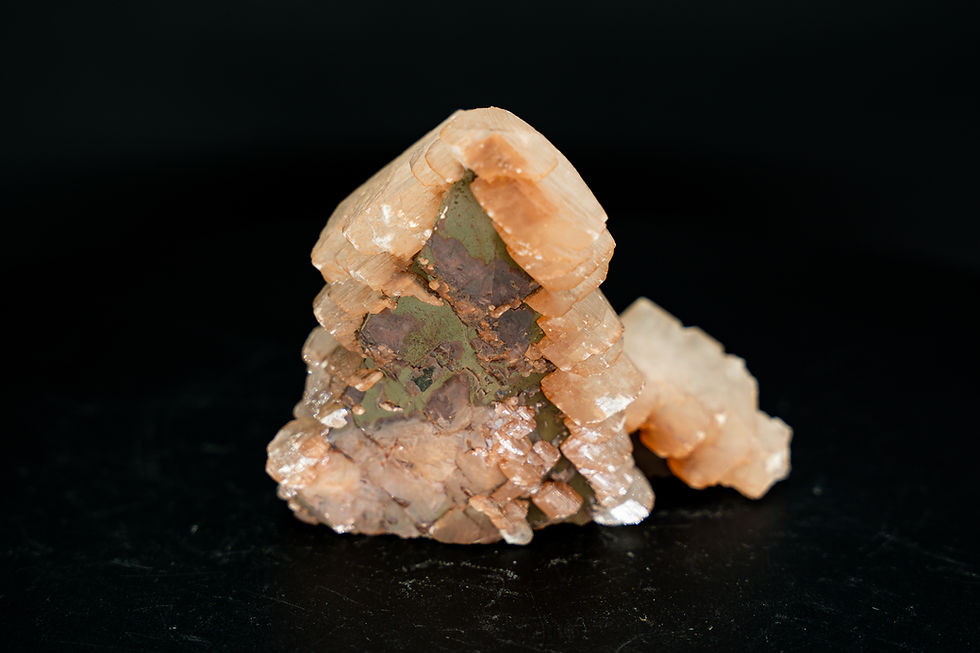 Orange Mushroom Pagoda Calcite Crystal Daye Mine Hubei