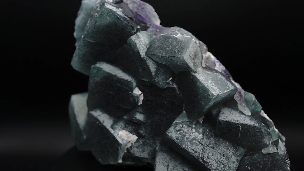 Thumbnail: Green Fluorite on Candle Quartz