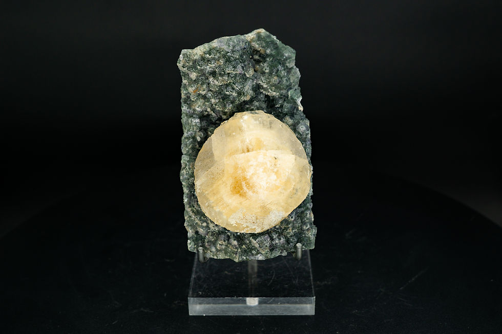 UV-Reactive Green Fluorite & Yellow Calcite Xianghualing Mine Hunan